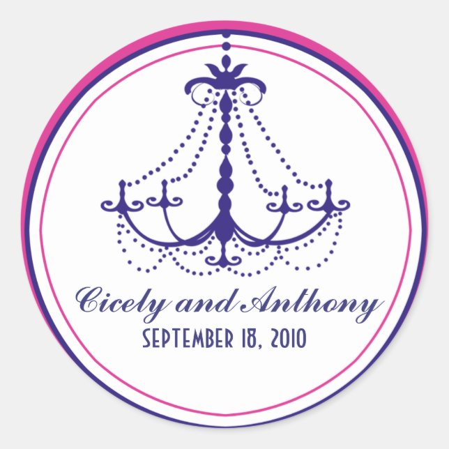 Rond Chandelier Monogramme Sticker (Devant)