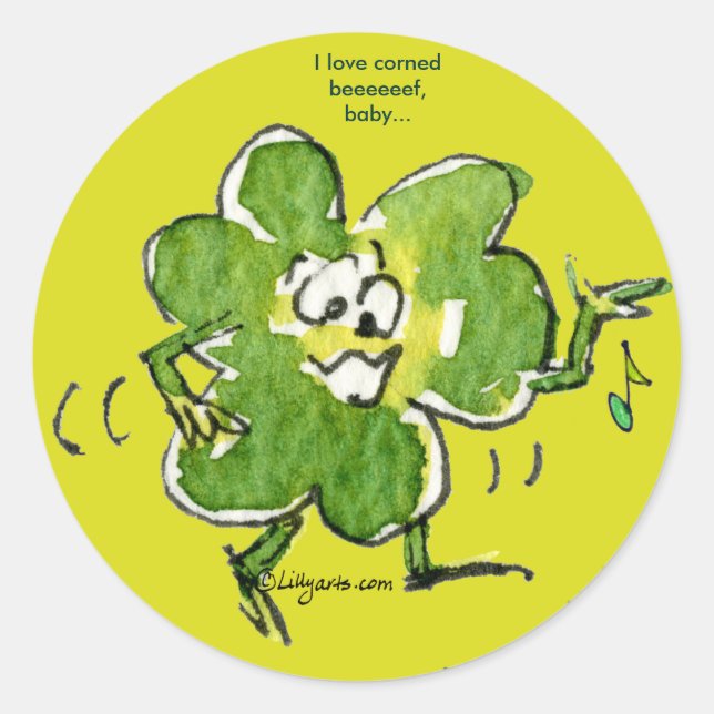 Rond Chanter Shamrock irlandais n Sticker Roll 09 (Devant)