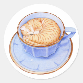Rond Chat dans Sticker Café