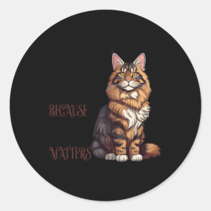 Rond Chat Maine Coon - Parce Que Sticker Taille S