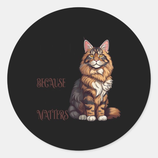 Rond Chat Maine Coon - Parce Que Sticker Taille S (Devant)