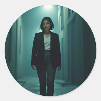 Rond chatoyante dame Sticker