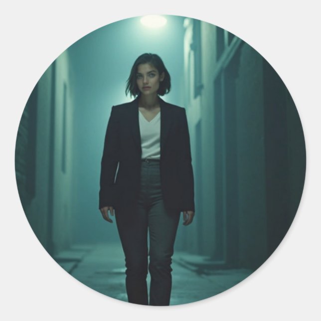 Rond chatoyante dame Sticker (Devant)