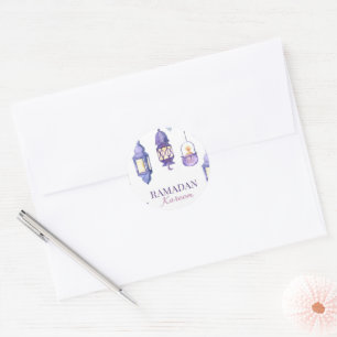 Rond Chaussons d'aquarelle Ramadan Sticker Kareem Ramad
