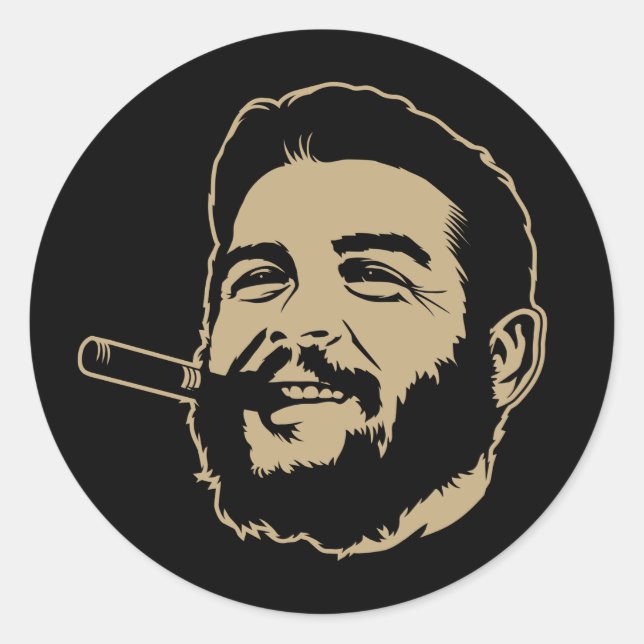 Rond Che Guevara avec Sticker Portrait Cigar (Devant)