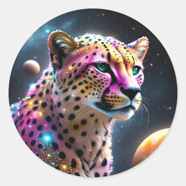 Rond Cheetah dans Sticker spatial (Devant)
