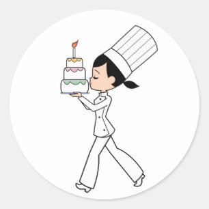 Rond Chef Art avec Sticker Anniversaire