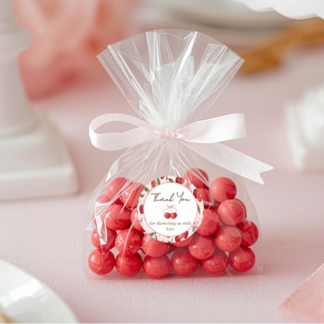Rond Cherry Sweet baby shower sticker (Créateur téléchargé)
