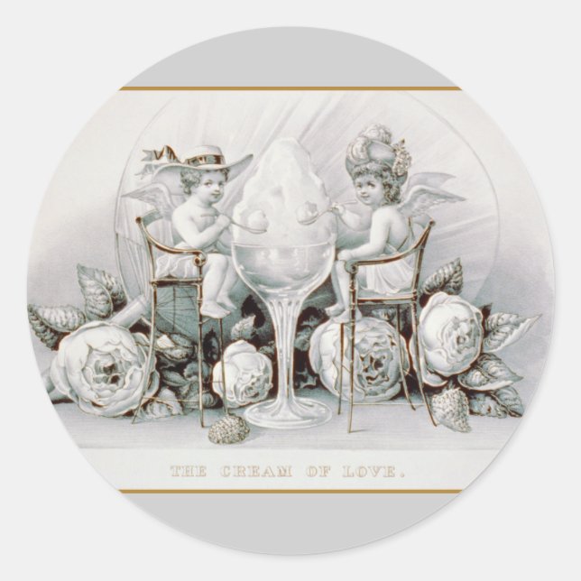 Rond Cherubs & Ice Cream - Sticker (Devant)