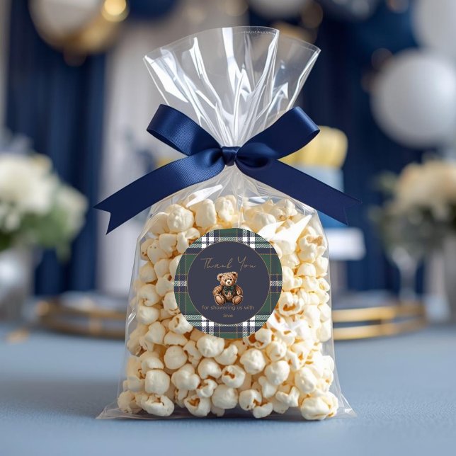 Rond Chic Elegant Fancy Bear Theme sticker (Créateur téléchargé)