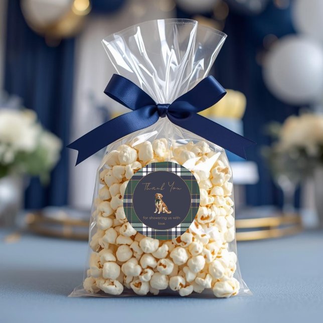 Rond Chic elegant Fancy Dog Theme sticker (Créateur téléchargé)