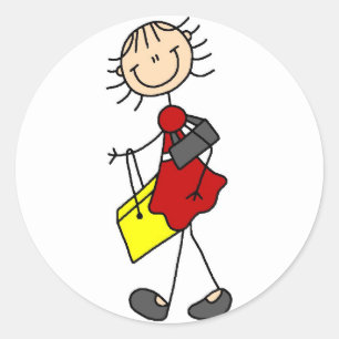 Rond Chiffre Madame Sticker de bâton d'achats