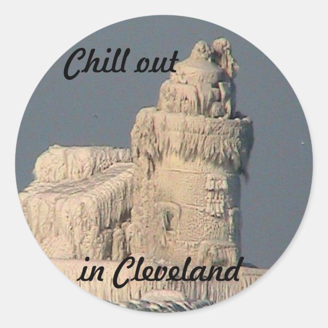 Rond Chill out in Cleveland, Ohio Sticker (Devant)