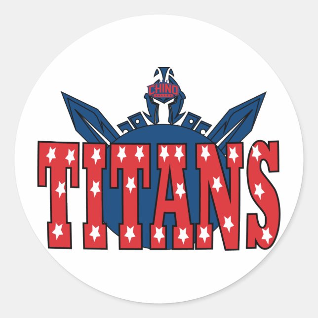 Rond Chino Valley Titans Clear Sticker (Devant)