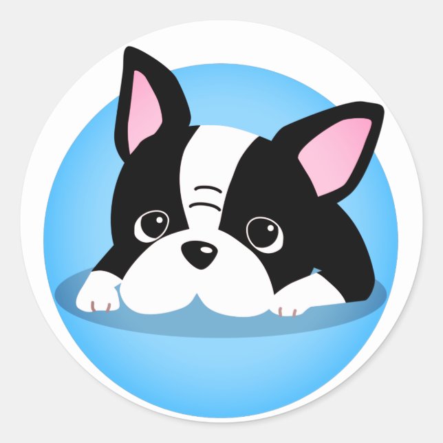 Rond Chiot de Carlin mignon - Sticker (Devant)