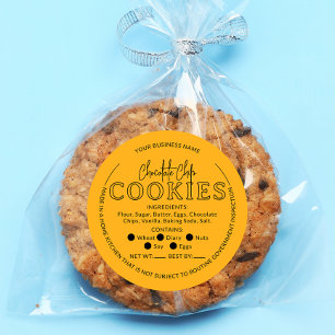 Rond Chocolat Jaune Cookies Cottage Law Sticker