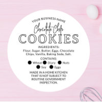 Chocolat noir blanc Cookies Cottage Law Sticker