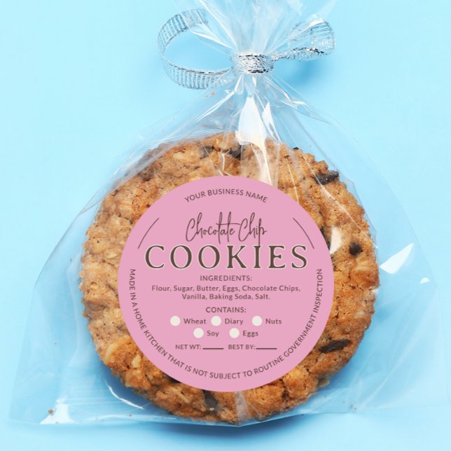 Rond Chocolat rose Cookies Cottage Law Sticker (Créateur téléchargé)