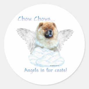 Rond Chow Chow Angel - Sticker