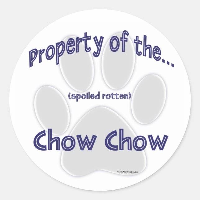 Rond Chow Chow, propriété Sticker (Devant)