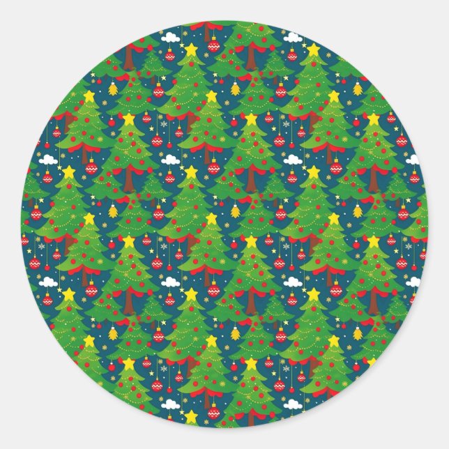 Rond Christmas Pattern 2 - Sticker (Devant)