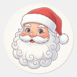 Rond Christmas Santa Sticker