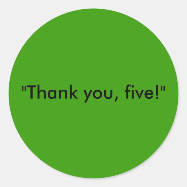 Rond Cinq minutes pour lancer Sticker (Devant)