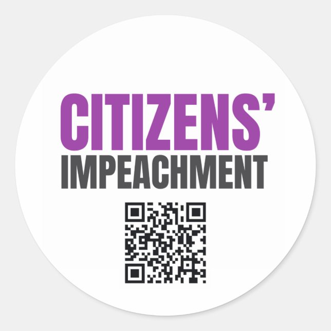 Rond Citizens Impeachment Sticker Sheet (Devant)
