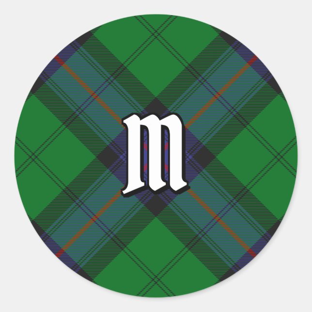 Rond Clan Armstrong Tartan Classic Round Sticker (Devant)