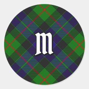 Rond Clan Gunn Tartan Classic Round Sticker