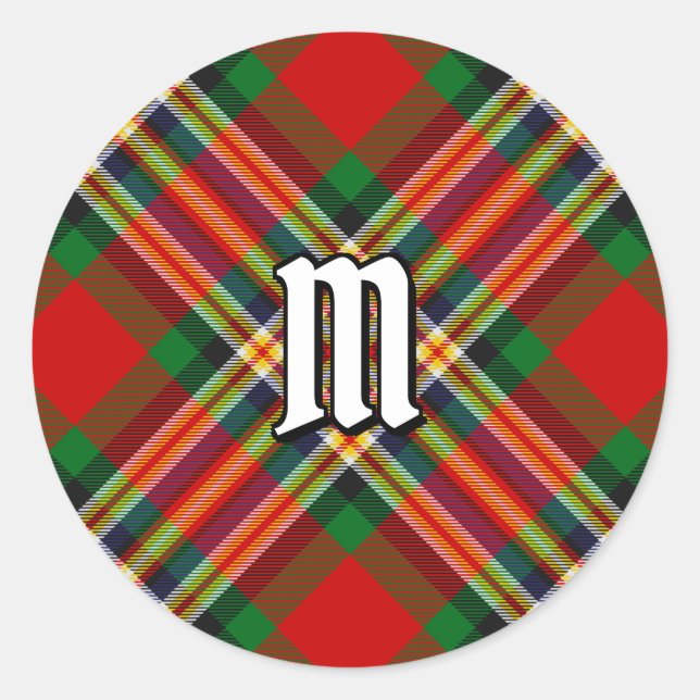 Rond Clan MacGill Tartan Classic Round Sticker (Devant)