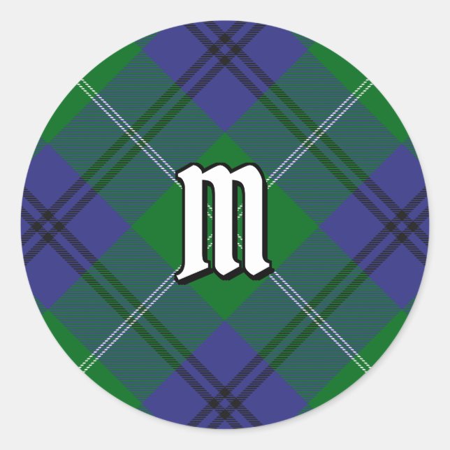 Rond Clan Oliphant Tartan Classic Round Sticker (Devant)