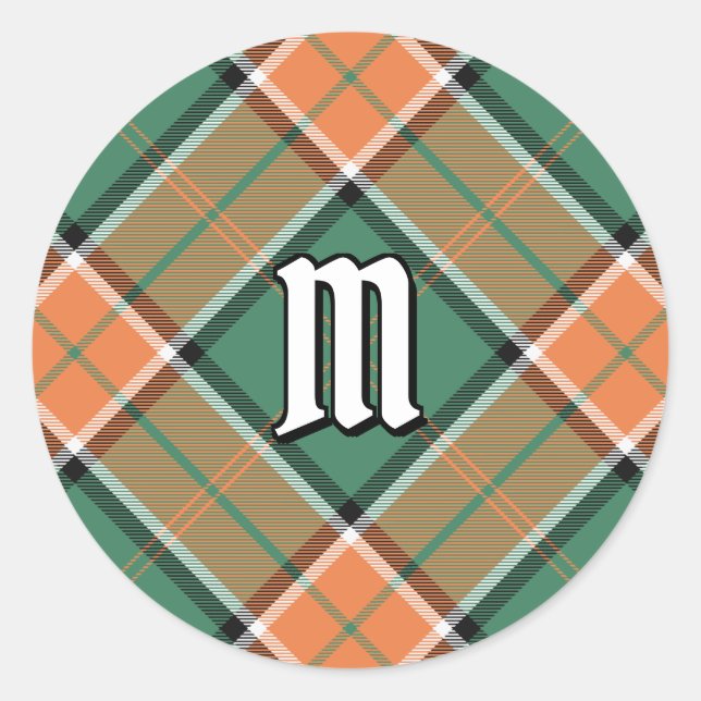 Rond Clan Pollock Tartan Classic Round Sticker (Devant)