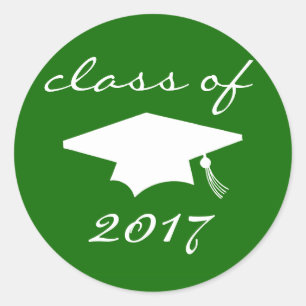 Rond Classe De Sticker 2017 (Plafond De Graduation Vert