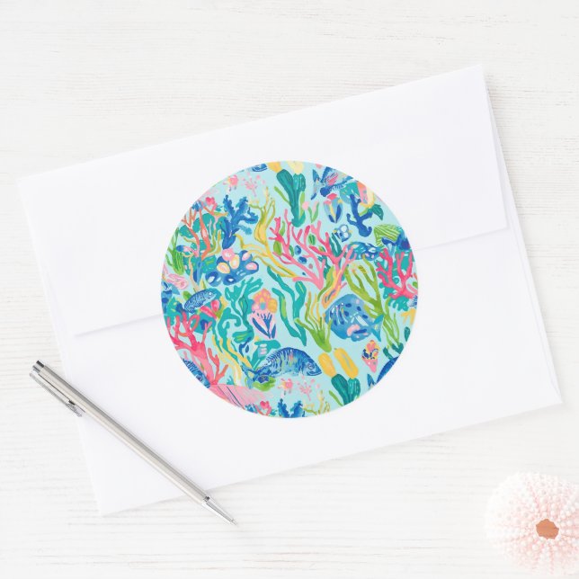 Rond Classic round sticker in stylish graphic (Enveloppe)