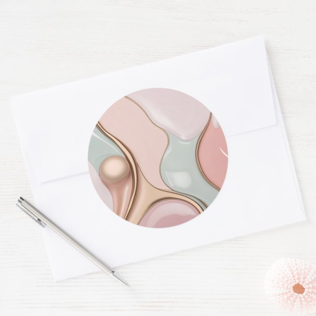 Rond Classic round sticker in stylish graphic (Enveloppe)