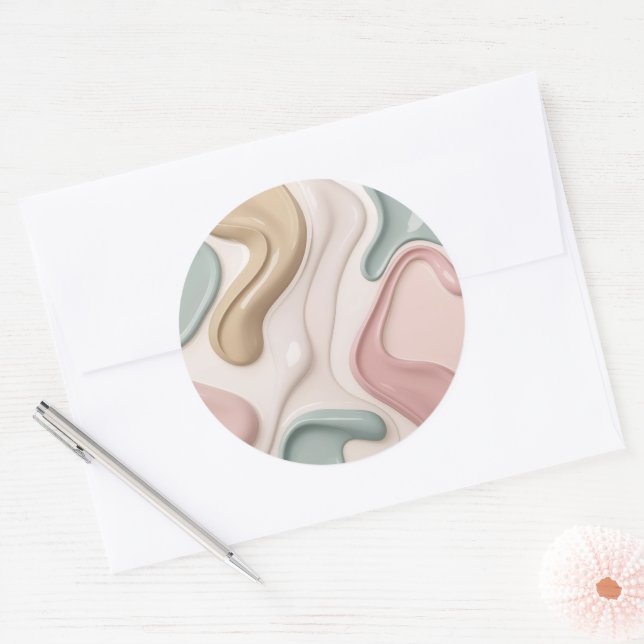 Rond Classic round sticker in stylish graphic (Enveloppe)