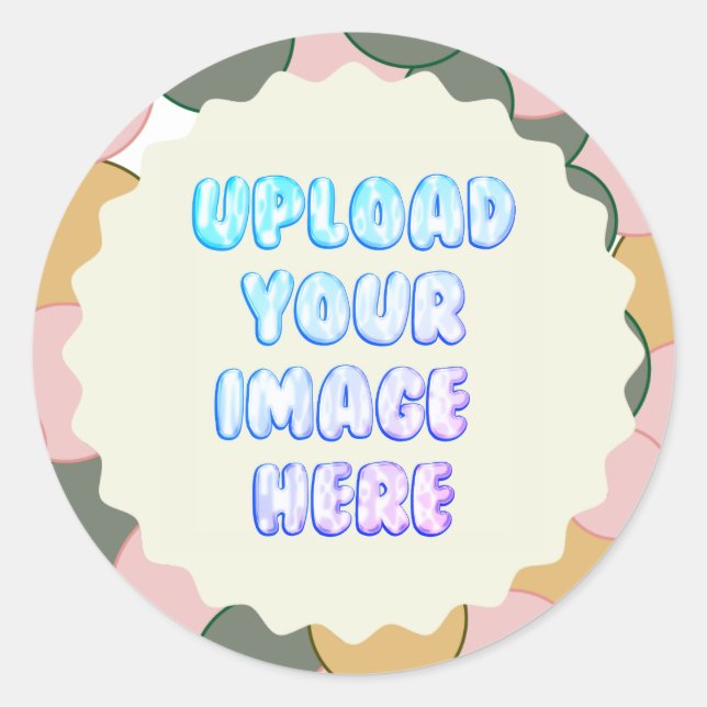 Rond Classic Round Sticker with a Business Logo (Devant)