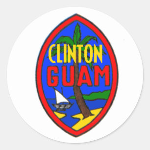 Rond Clinton GUAM Sticker