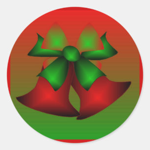 Rond Cloches rouges de Noël I Sticker