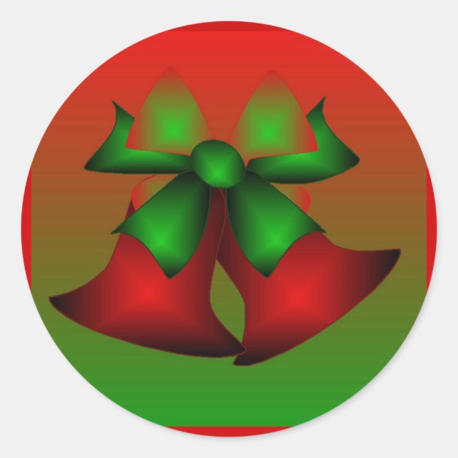 Rond Cloches rouges de Noël I Sticker (Devant)