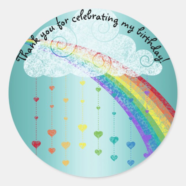 ROND CLOUDS EN COULEUR BLEU MERCI ENFANTS STICKER (Devant)