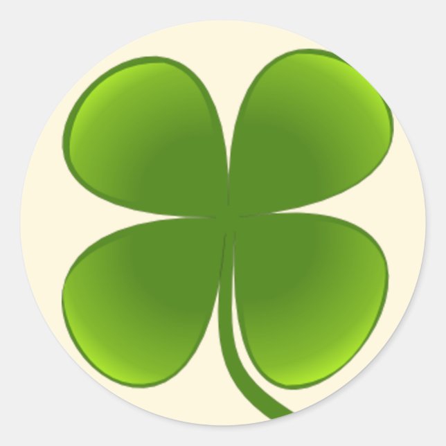 Rond Clover à quatre feuilles - Sticker (Devant)