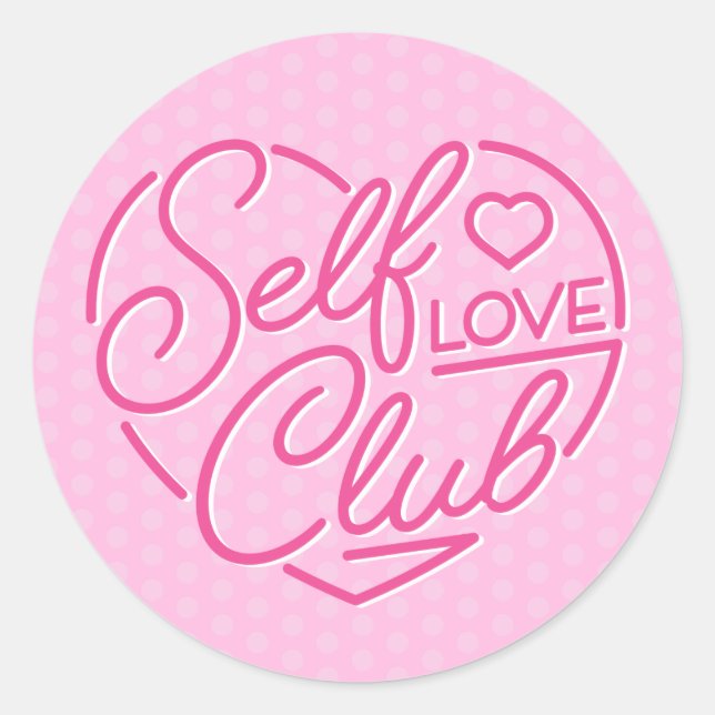 Rond Club Coeur Coeur Classic Round Sticker (Devant)