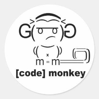 Rond [Code] Sticker pour singe