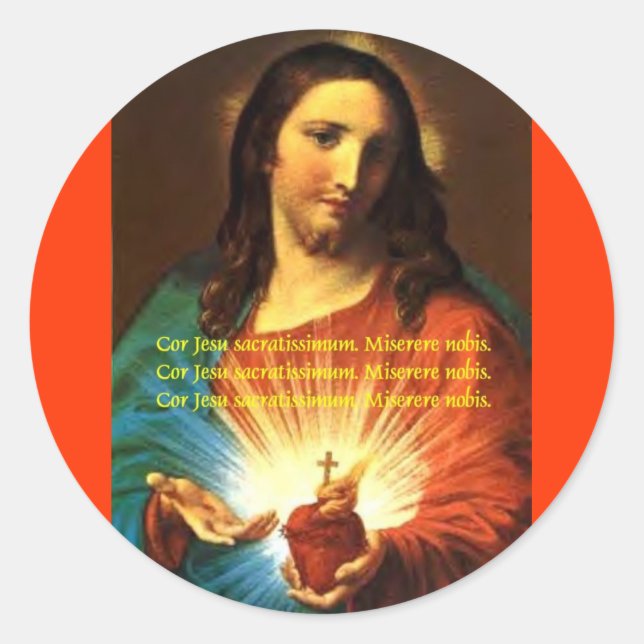 ROND COEUR SACRÉ DE JÉSUS STICKER CORJESU (Devant)