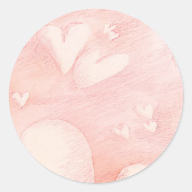 Rond Coeurs flottants - Sticker (Devant)