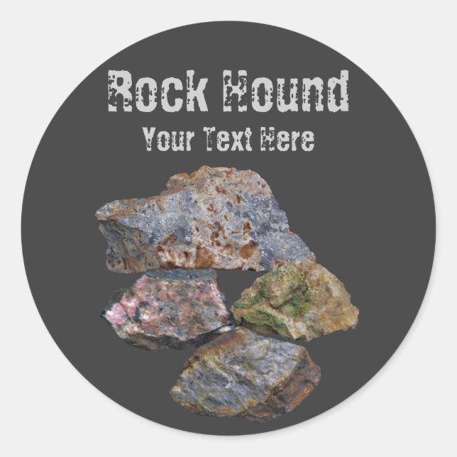 Rond Collecteurs de minéraux de Hound Rock Sticker drôl (Devant)