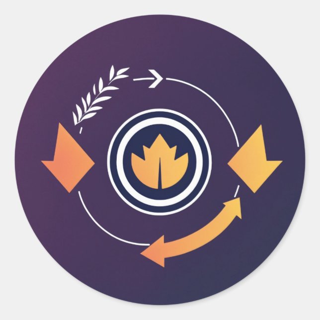 Rond Collection Sticker d'impression de haute qualité.  (Devant)