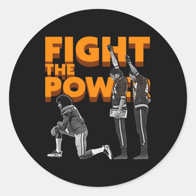 Rond Combattre le sticker Power Black Power Salute (Devant)